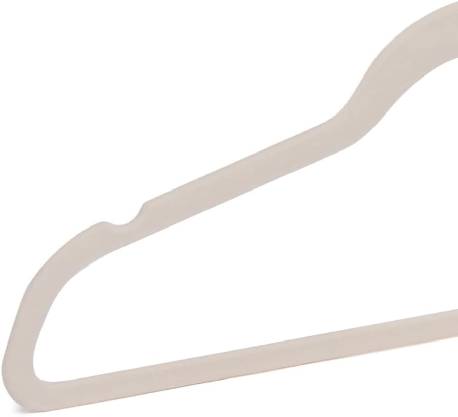 Amazon Basics Space Saving Slim Velvet Non-Slip Suit Clothes Hangers. Sturdy Construction. Closet Organizer. Pack of 50. Blush Pink/Rose Gold - Image 4